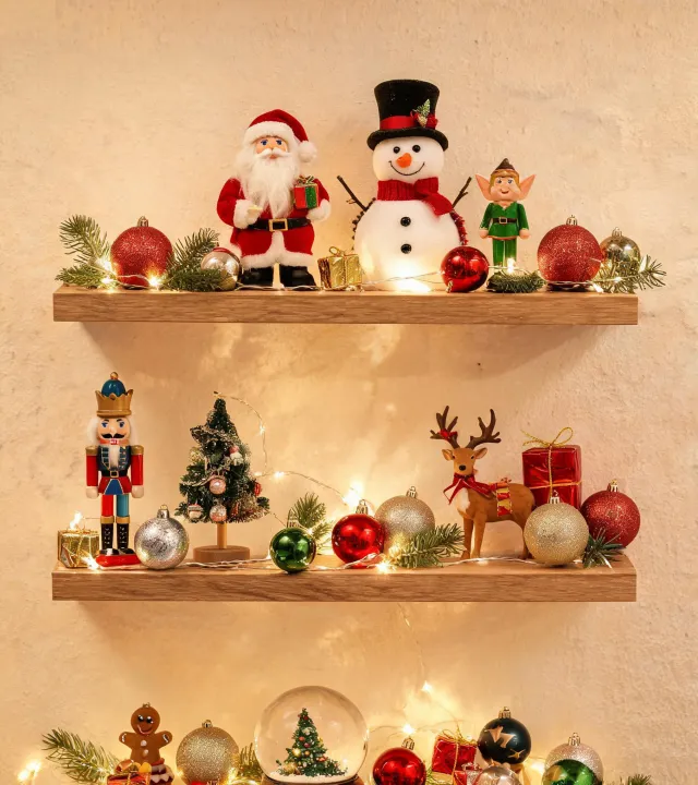 Holiday collectible shelf